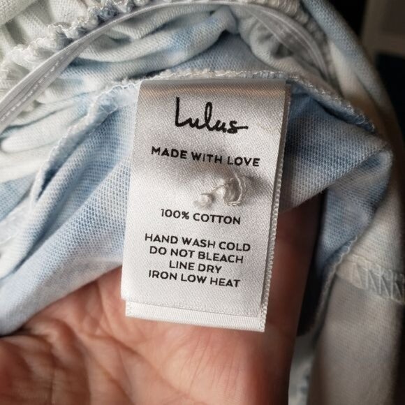 NWT Lulus On A Road Trip Blue Tie Dye Short Sleeve Romper Size Medium - Picture 8 of 10